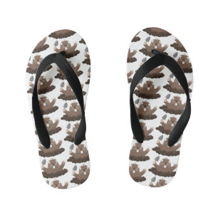 Funny Taschengopher Graben Cartoon Illustration Kinderbadesandalen