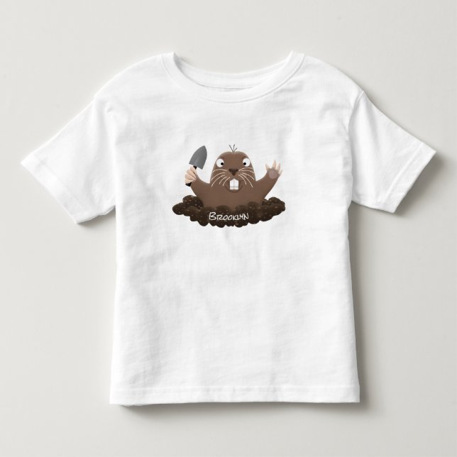Funny Taschengopher Graben Cartoon Illustration Kleinkind T-shirt (Vorderseite)