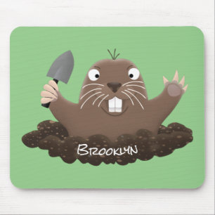 Funny Taschengopher Graben Cartoon Illustration Mousepad
