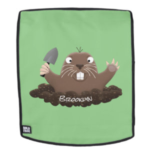 Funny Taschengopher Graben Cartoon Illustration Rucksack