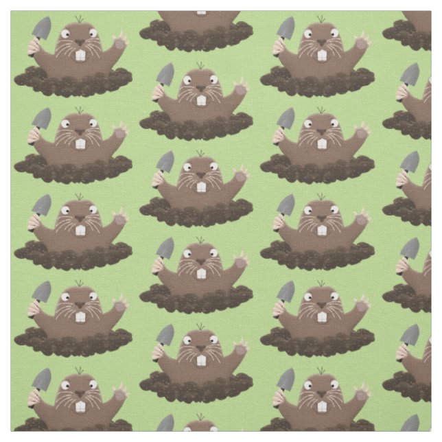 Funny Taschengopher Graben Cartoon Illustration Stoff (Muster)