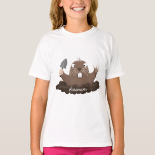 Funny Taschengopher Graben Cartoon Illustration T-Shirt
