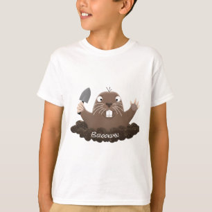 Funny Taschengopher Graben Cartoon Illustration T-Shirt