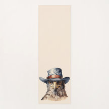 Funny Taube mit Cowboy-Hut, Aquarell