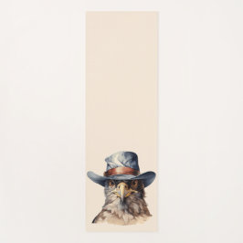 Funny Taube mit Cowboy-Hut, Aquarell Yogamatte