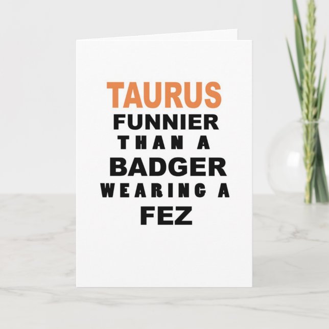 Funny Taurus carte d'anniversaire (Devant)