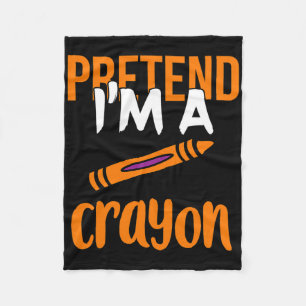 Funny Teacher, als wäre ich ein Crayon Halloween-G Fleecedecke
