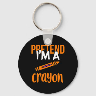 Funny Teacher, als wäre ich ein Crayon Halloween-G Schlüsselanhänger