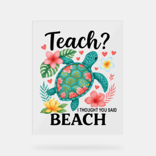 Funny Teacher Beach Tortue d'été
