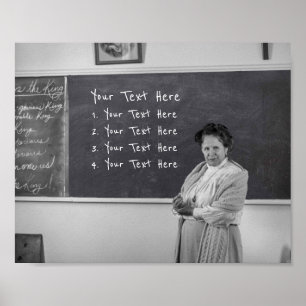 Funny Teacher Blackboard Votre affiche texte