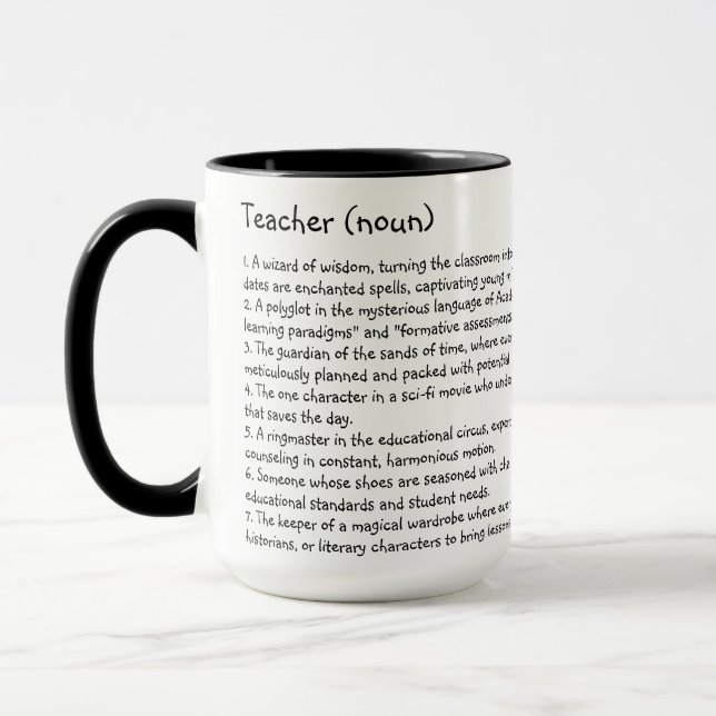 Funny Teacher Custom Tasse (Links)
