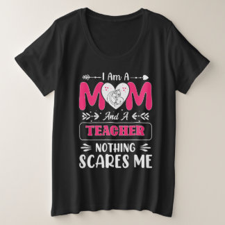 Funny Teacher Mama, Lehrerin Mama Funny Große Größe T-Shirt