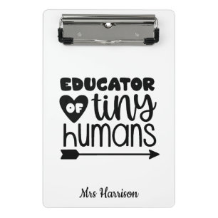 Funny Teacher personalisiertes Geschenk Mini Klemmbrett