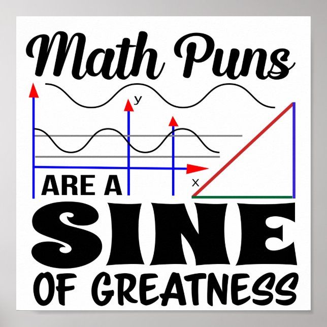 Funny Teacher Poster | Math Pun Poster (Vorne)