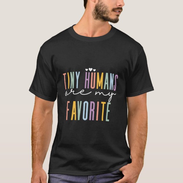Funny Teacher Wertschätzung Coole kleine Menschen  T-Shirt (Vorderseite)