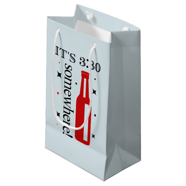 Funny Teachers word art Kleine Geschenktüte (Vorderseite Schrägansicht)