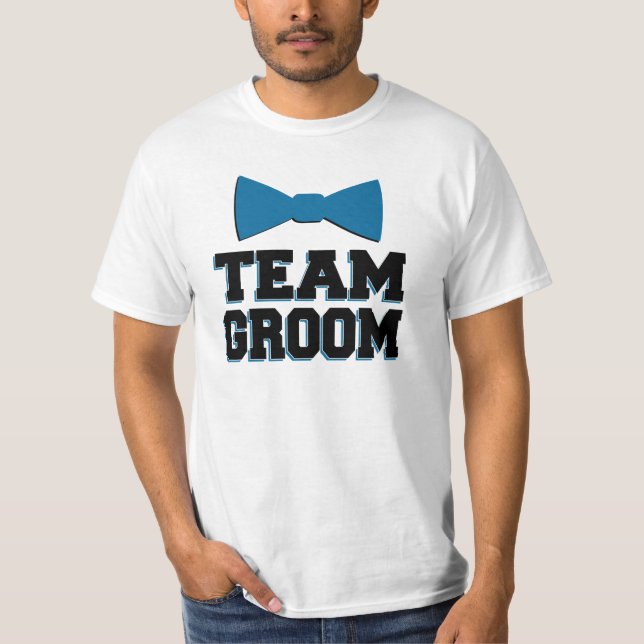 Funny Team Groom Trauzeuge Shirt Bow Krawatte (Vorderseite)