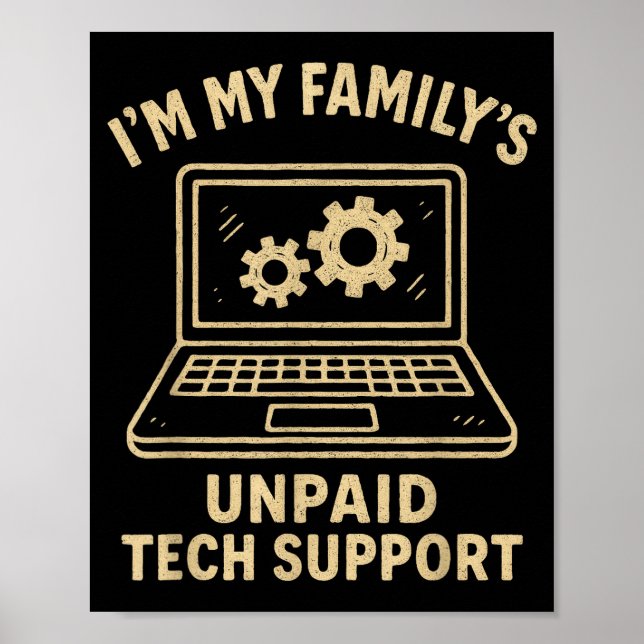Funny Tech Lover Graphic Tee Computer Geek Nerd En Poster (Vorne)
