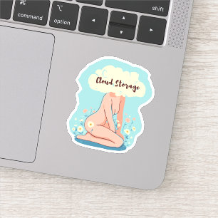 Funny Tech Spaß Cloud Storage Aufkleber