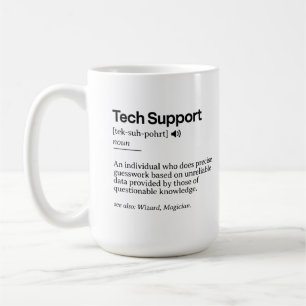 Funny Tech Support Definition   Minimalistisches B Kaffeetasse