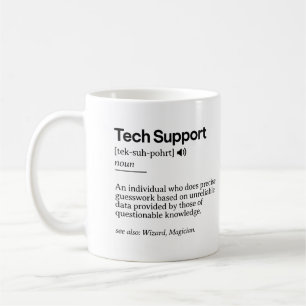 Funny Tech Support Definition   Minimalistisches B Kaffeetasse