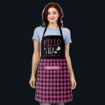 Funny Tee Lover Pun Black Pink Kariertes Muster Schürze<br><div class="desc">Lustvolle und coole Schürze,  um das Kochen noch angenehmer zu machen. Personalisiertes Geschenk für Familie und Freunde,  die Liebe Kochen,  Backen und probieren neue Rezepte in der Küche. Passen Sie die Formulierung an Ihren Anlass an. Mit dem Design-Tool können Sie den Schriftart-,  Schriftart- und Schriftart-Typ weiter ändern.</div>