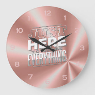 Funny Teenager Zitat Girls Rose Rosa Zimmer Große Wanduhr