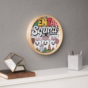 Funny Teeth Dental Squad Dentist Zahnarzt Happy Oa Uhr
