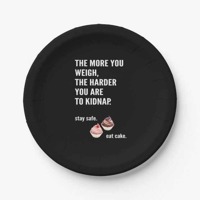 Funny: Teller aus Kuchen. CupcakeHumor. (Vorderseite)