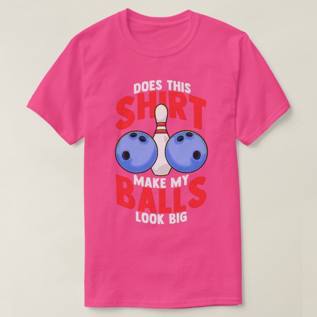 Funny Ten Button Bowling Ball 10 Strike T T-Shirt (Design vorne)