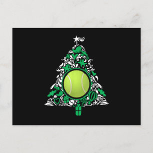 Funny Tennis Ball Weihnachtsbaumdekoration Weihnac Ankündigungspostkarte
