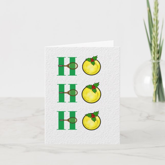 Funny Tennis Balls Weihnachtskarte Karte (Vorderseite)