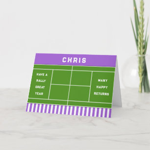 Funny Tennis Birthday Karte