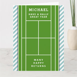 Funny Tennis Birthday Karte