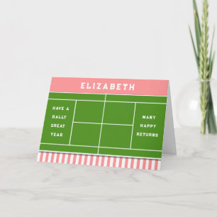 Funny Tennis Birthday Karte