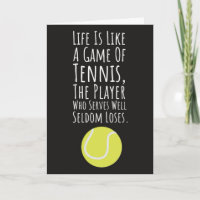 Funny Tennis Cards Für Spaß Lover Humorvoll
