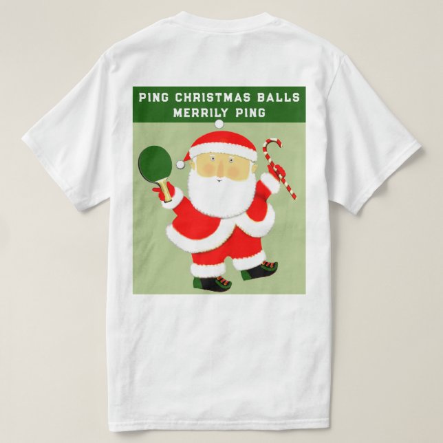 Funny Tennis de table T-shirt Noël (Design dos)