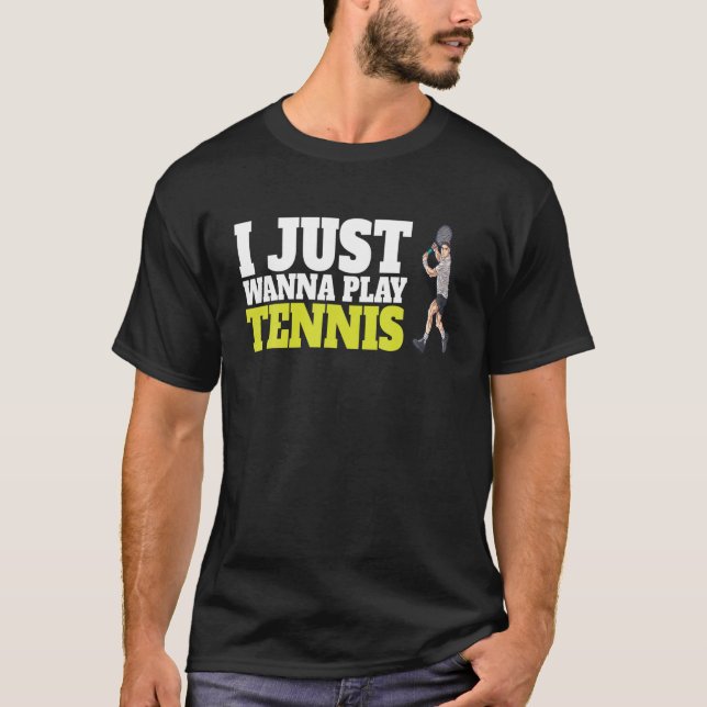 Funny Tennis für alle Tennis Spieler T-Shirt (Vorderseite)