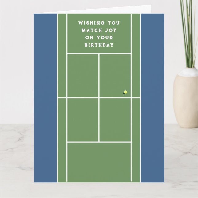Funny Tennis Geburtstagskarten Karte (Vorderseite)