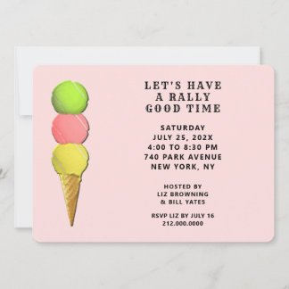 Funny Tennis Party Einladung