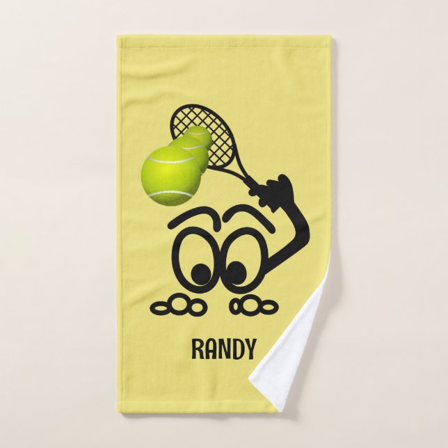 Funny Tennis Player Personalisiert Handtuch (Handtuch)