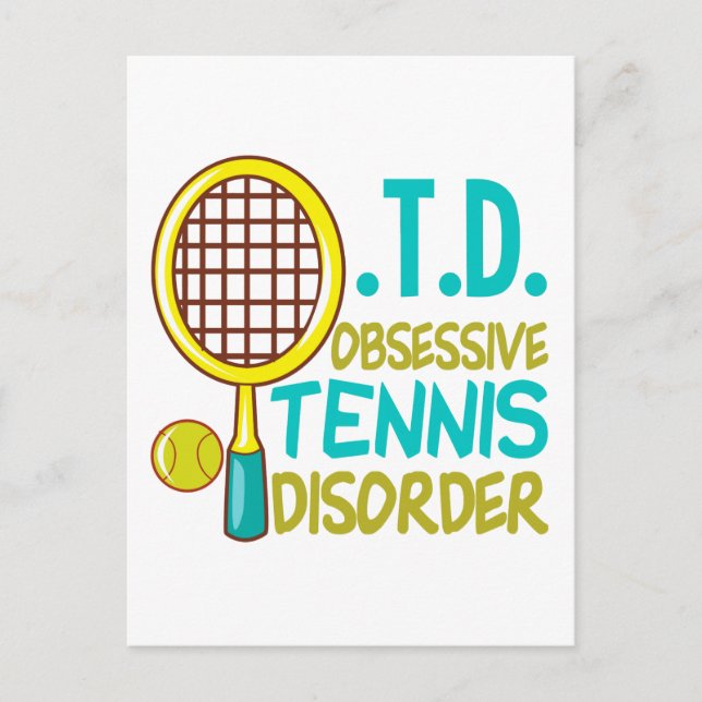 Funny Tennis Postkarte (Vorderseite)