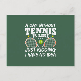 Funny Tennis Quote Typografie Postkarte