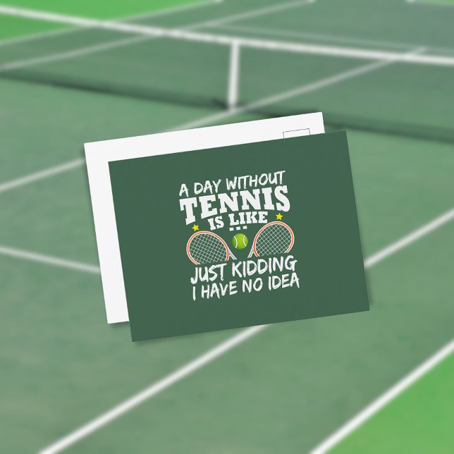 Funny Tennis Quote Typografie Postkarte (Von Creator hochgeladen)