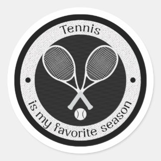 Funny Tennis Runder Aufkleber