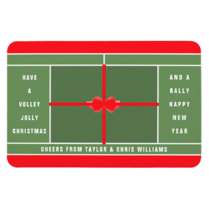 Funny Tennis Weihnachtskarte Magnet