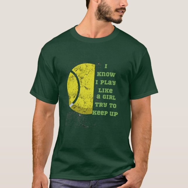 Funny Tennis Witz T-Shirt (Vorderseite)