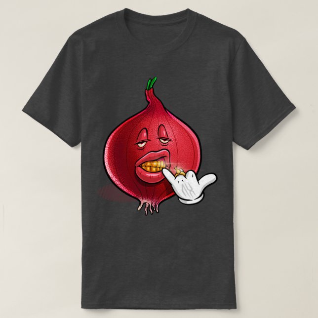 Funny tepensive Gold Zähne Zwiebel T-Shirt (Design vorne)