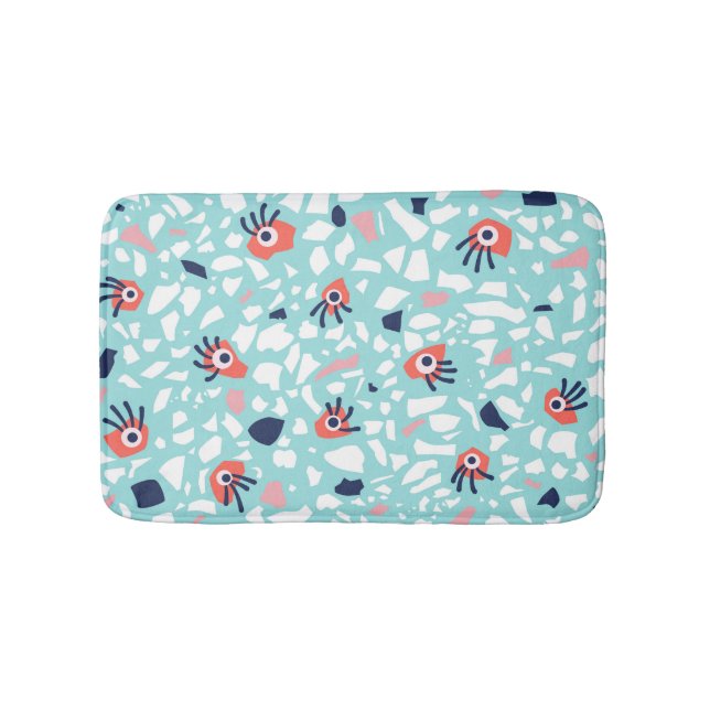 Funny Terrazzo Pattern Kinder Badematte (Vorderseite)