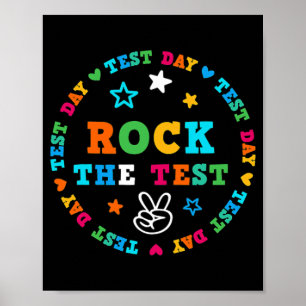 Funny Test STAAR Day Rock The Test Teacher Poster